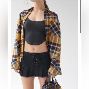 NWT Urban Outfitters BDG Karl Slouchy Flannel Button-Down Shirt Sz Small